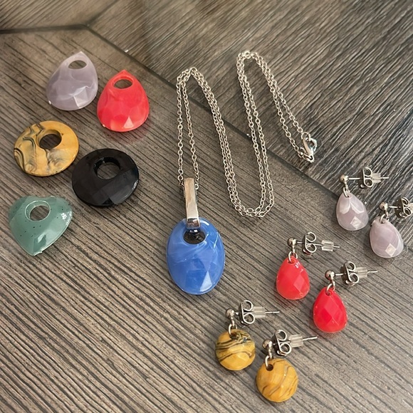 Vintage Interchangeable Necklace and Matching Earrings - Picture 2 of 13